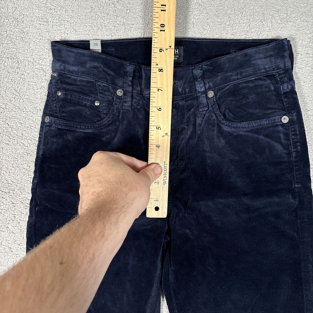 Citizens Of Humanity Rocket High Rise Skinny Pants Navy Blue Velvet Jeans Sz 25 - Picture 5 of 13